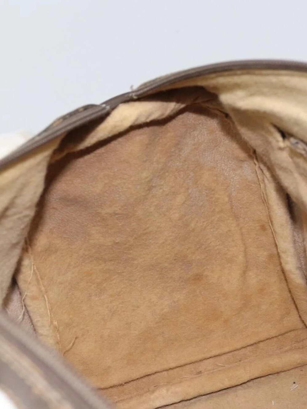 GUCCI GG Supreme Web Sherry Line Hand Bag PVC Beige Gold 24 012 3842 Auth ka2171 - Picture 12 of 16